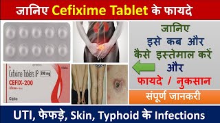 Cefixime Tablets ip 200 mg hindi  Uses Side Effects Dosage Precautions Price [upl. by Acimaj]