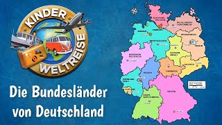 Die Bundesländer von Deutschland  einfach erklärt als Übersicht zum Üben und Lernen Erdkunde [upl. by Ahsoik]