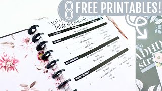 😍 Free Printables DIY ADHD Planner Setup and Flip Through  33 Happy Planner Insert Ideas [upl. by Uolyram121]