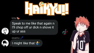 this is the last straw Hinata exposes tts ☆ Haikyu texts part 4 [upl. by Rabah]