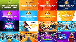 ALL Fortnite Battle Pass From Season 1 To Chapter 2 Season 8 [upl. by Gnous423]