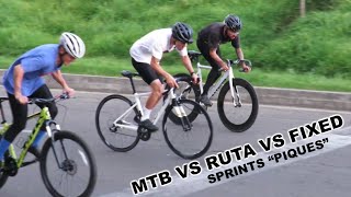 Carrera de velocidad  MTB vs RUTA vs PISTA quotEn unos Piquesquot [upl. by Alden]