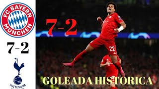 Bayern VS Tottenham 72 Goleada Historica goles y mejores jugadas [upl. by Ylecic384]