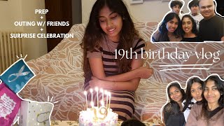 19th birthday vlog outfit shopping pizza with friends birthday surprise [upl. by Eniamraj]