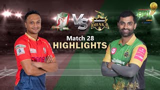 Fortune Barishal vs Minister Group Dhaka  28th Match  Highlights  Season 8  BBPL 2022 [upl. by Atterual]