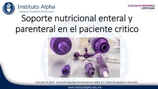 Nutricional enteral y parenteral en el paciente en UCI [upl. by Ynohtona]