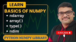 BASICS OF NUMPY Creation of ndarray  PYTHON PROGRAMMING [upl. by Noyrb]