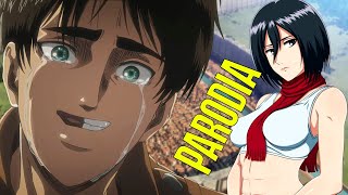 EREN EL SUCIO JAEGER Y MIKASA LA CELOSA Primera parte  Parodia [upl. by Aicak]