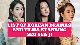 LIST OF KOREAN DRAMAS AND FILMS STARRING SEO YEA JI [upl. by Abner105]