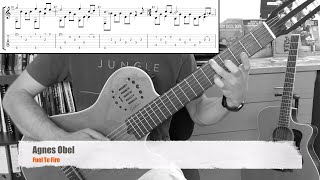 Fuel To Fire  Agnes Obel Fingerstyle Guitar  TAB [upl. by Hanzelin]