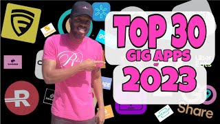 The TOP 30 GIG APPS of 2023 BEST LIST for Independent Couriers [upl. by Yreffej]