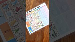 Kids Meal Planner Visual Weekly Meal Calendar Kids menu template Kids Visual Schedule [upl. by Kassandra760]