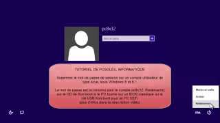 Supprimer mot de passe dun compte local Windows 8 ou Windows 81 [upl. by Aneema]