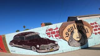 WALK THRU SANTA ANA ORANGE COUNTY CALIFORNIA FIRME MURAL [upl. by Ilocin366]