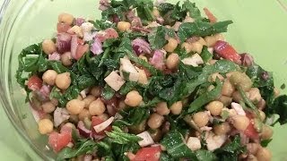 Chickpeas Salad with Spinach  Vegetarian Salad [upl. by Dira]