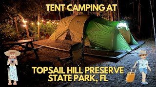 Tent Camping in the REI Wonderland 6 at Topsail Hill Preserve State Park Santa Rosa Beach FL [upl. by Aitekram355]