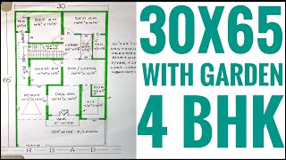 30x65 house plans  30 by 65 house plan in HINDI with full details  buildyourbuilding [upl. by Adnawal]