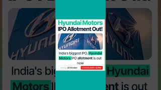 Hyundai Motors Ipo Latest Update Ipo Gmp Allotment Information shorts ipo [upl. by Ogren850]