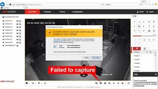 Fix hikvision fail to capture and manual recording on IE [upl. by Dekow545]