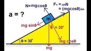 Physics  Mechanics The Inclined Plane 2 of 2 With Friction [upl. by Shanon]