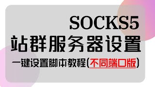 多IP站群服务器设置socks5一键设置脚本教程不同端口版socks5 socks5搭建教程 socks5搭建 多IP站群搭建socks5 [upl. by Ledairam675]