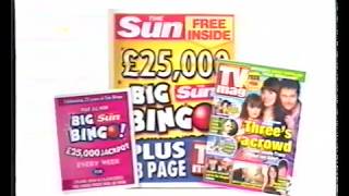 The Sun big bingo gamecard  TV advert  2006 [upl. by Kcirddec]