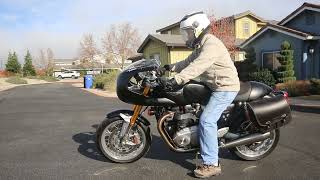 Triumph Thruxton R 1200 Start Video [upl. by Fredra]