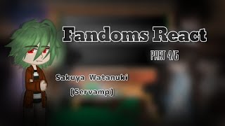 Fandoms React  Servamp Sakuya Watanuki  SHIPS  PART 46 [upl. by Eiromem379]