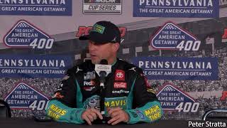 Denny Hamlin quotDidnt Talk with Bubba Wallace About Chicago Finequot [upl. by Ettezzil]