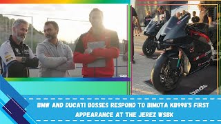 Bmw and Ducati Bosses Respond to Bimota KB998s First Appearance at the Jerez WSBK Test [upl. by Tanny]