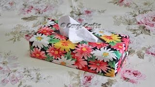 49  DIY Wendehülle für Tücherbox Kosmetiktücherbox  Hülle reversible Cover tissue box sewing [upl. by Frager849]