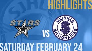 Battlefords North Stars vs Melville Millionaires Feb 24th [upl. by Neelyak]