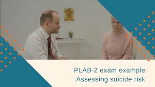 PLAB2 exam example station  how to assess suicide risk [upl. by Maddie]