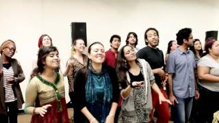 Behind the Scene for the AR Rahman show  Berklee Indian Ensemble [upl. by Aiam28]