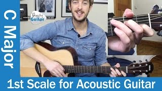 The FIRST Scale to learn on Acoustic Guitar  The C Major Scale [upl. by Tigirb187]