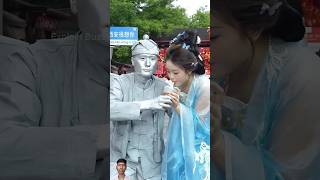 Never do this with a statue man  shortsvideo [upl. by Caz]