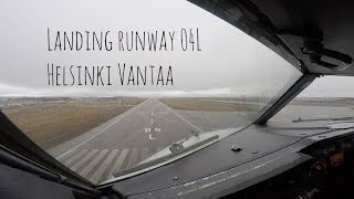 Approach and Landing Helsinki Vantaa airport HEL EFHK [upl. by Romy]