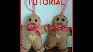 omino pan di zenzero tutorial  gingerbread man [upl. by Crim]