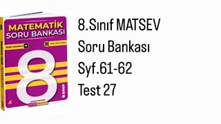 8SINIF MATSEV MATEMATİK S6162 TEST 27 [upl. by Ardnajela]