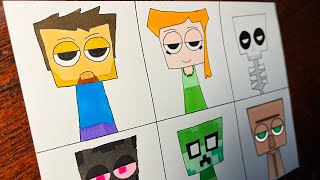 Drawing Incredibox Sprunki Minecraft Mod [upl. by Javed]