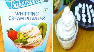 powder whipping cream🍦 whipping powder se cream kaise banayeHow to make whipping cream ❤️ [upl. by Norda]