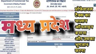 Madhya Pradesh Professional Tax Payment online Hindi Tutorial 2024 [upl. by Sicular]