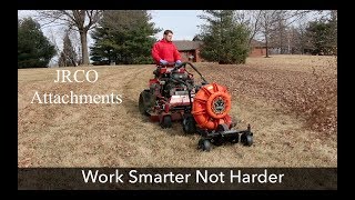 JRCO Leaf Plow amp Blower Buggy  Taking the Labor Out of Leaf Removal [upl. by Algar]