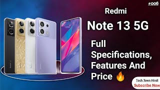 Redmi Note 13 5G Full Specifications Features And Price 🔥 redmi note 13 5g full review [upl. by Slin290]