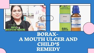 Borax 30 Borax 200 Borax homeopathic medicine Borax uses and benefits in hindi  mouth ulcer [upl. by Ephrayim]