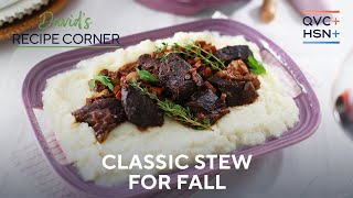 Beef Bourguignon Recipe feat Le Creuset 🍲  Davids Recipe Corner  QVC HSN [upl. by Animar]