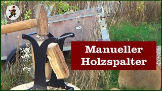 Holz spalten mit manuellen Holzspalter [upl. by Florina865]