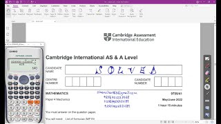 970941MJ22  CAIE AS amp A LEVEL MECHANICS 1 MAYJUN 2022 Paper 41 [upl. by Ferris]