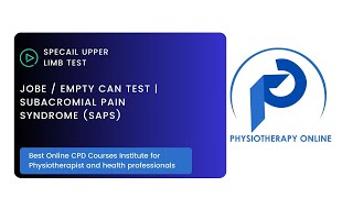 Empty Can Test  Subacromial Pain Syndrome  Online Physiotherapy Courses [upl. by Yrellav]