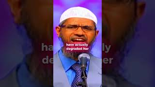 Womens Liberation – Freedom or Deception  Zakir Naik feminism womensrights islamicshorts [upl. by Hehre617]